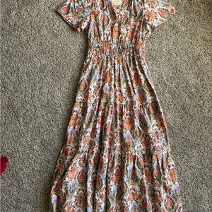 Anthropologie Multicolor Paisley Maxi Dress